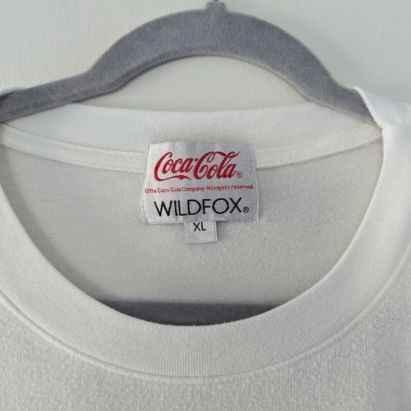 Wildfox Coca-Cola Roadtrip Sweatshirt Oversized Loose Extra Long Vanilla - XL - Picture 4 of 12